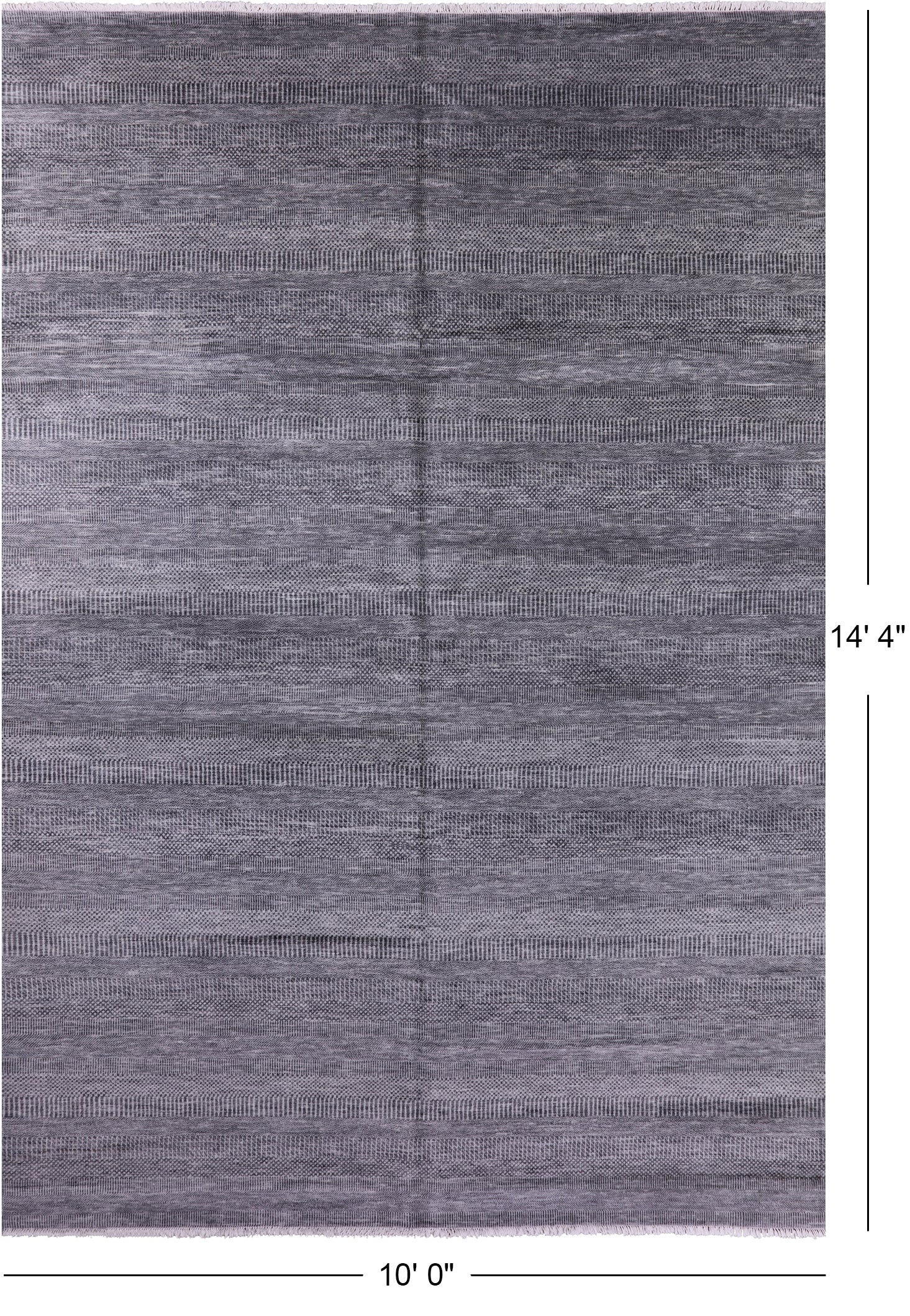 Grey Savannah Grass Hand Knotted Wool Rug - 10' 0" X 14' 4" - Golden Nile