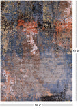 Abstract Modern Hand Knotted Wool & Silk Rug - 10' 2" X 14' 2" - Golden Nile