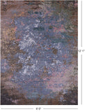 Abstract Contemporary Hand Knotted Wool & Silk Rug - 9' 0" X 12' 1" - Golden Nile