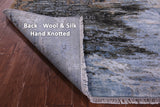 Abstract Contemporary Hand Knotted Wool & Silk Rug - 8' 0" X 10' 3" - Golden Nile
