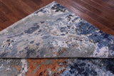 Abstract Modern Hand Knotted Wool & Silk Rug - 6' 1" X 9' 3" - Golden Nile