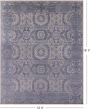 Geometric Persian Mamluk Hand Knotted Wool Rug - 12' 3" X 15' 1" - Golden Nile