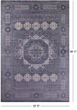 Geometric Persian Mamluk Hand Knotted Wool Rug - 12' 3" X 18' 1" - Golden Nile