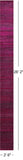 Pink Savannah Grass Hand Knotted Wool & Silk Runner Rug - 2' 6" X 26' 2" - Golden Nile