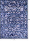 Blue Contemporary Hand Knotted Wool Rug - 8' 11" X 12' 1" - Golden Nile
