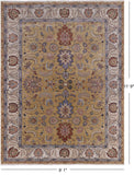 Persian Tabriz Hand Knotted Wool Rug - 9' 1" X 11' 9" - Golden Nile