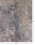 Abstract Modern Hand Knotted Wool & Silk Rug - 9' 2" X 12' 1" - Golden Nile
