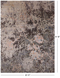 Abstract Modern Handmade Wool & Silk Rug - 8' 11" X 11' 9" - Golden Nile