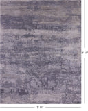 Abstract Contemporary Hand Knotted Wool & Silk Rug - 7' 11" X 9' 11" - Golden Nile