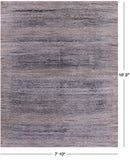 Contemporary Hand Knotted Wool & Silk Rug - 7' 10" X 10' 0" - Golden Nile