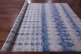 Contemporary Hand Knotted Wool & Silk Rug - 8' 8" X 12' 7"
