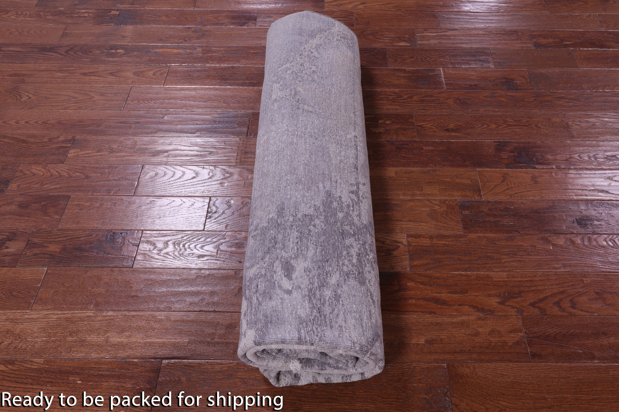 Abstract Modern Hand Knotted Wool & Silk Rug - 7' 11" X 10' 1" - Golden Nile