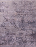 Abstract Modern Hand Knotted Wool & Silk Rug - 7' 11" X 10' 1" - Golden Nile