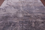 Abstract Modern Hand Knotted Wool & Silk Rug - 7' 11" X 10' 1" - Golden Nile