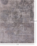Modern Hand Knotted Wool & Silk Rug - 8' 0" X 10' 1" - Golden Nile