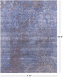 Abstract Contemporary Hand Knotted Wool & Silk Rug - 7' 11" X 10' 0" - Golden Nile
