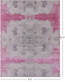 Abstract Modern Hand Knotted Wool & Silk Rug - 8' 0" X 10' 3" - Golden Nile