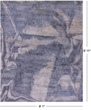 Abstract Contemporary Hand Knotted Wool & Silk Rug - 8' 1" X 9' 11" - Golden Nile