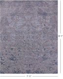 Abstract Modern Hand Knotted Wool & Silk Rug - 7' 11" X 10' 1" - Golden Nile