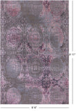 Abstract Modern Hand Knotted Wool & Silk Rug - 6' 6" X 9' 11" - Golden Nile