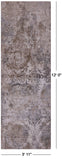 Abstract Modern Hand Knotted Wool & Silk Runner Rug - 3' 11" X 12' 0" - Golden Nile