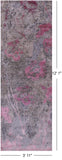Abstract Contemporary Hand Knotted Wool & Silk Runner Rug - 3' 11" X 12' 1" - Golden Nile