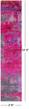 Abstract Modern Handmade Wool & Silk Runner Rug - 2' 6" X 12' 0" - Golden Nile