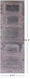 Abstract Modern Handmade Wool & Silk Rug - 3' 11" X 12' 2" - Golden Nile