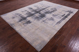 Abstract Contemporary Hand Knotted Wool & Silk Rug - 8' 0" X 10' 2" - Golden Nile