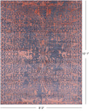 Grey Persian Handmade Wool & Silk Rug - 8' 0" X 10' 1" - Golden Nile