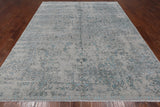 Grey Persian Heriz Serapi Handmade Wool & Silk Rug - 8' 1" X 10' 1"