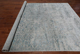 Grey Persian Heriz Serapi Handmade Wool & Silk Rug - 8' 1" X 10' 1"