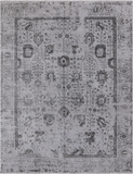 Grey Persian Hand Knotted Wool & Silk Rug - 9' 0" X 11' 11"