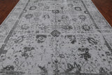 Grey Persian Hand Knotted Wool & Silk Rug - 9' 0" X 11' 11"