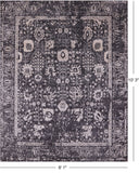 Grey Persian Hand Knotted Wool & Silk Rug - 8' 1" X 10' 3" - Golden Nile