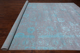 Grey Persian Hand Knotted Wool & Silk Rug - 10' 1" X 14' 4"