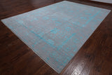Grey Persian Hand Knotted Wool & Silk Rug - 10' 1" X 14' 4"