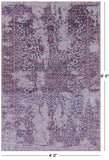 Grey Persian Heriz Serapi Hand Knotted Wool & Silk Rug - 4' 0" X 6' 0" - Golden Nile