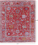 Turkish Oushak Handmade Wool Rug - 8' 1" X 9' 8" - Golden Nile