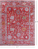 Turkish Oushak Hand Knotted Wool Rug - 9' 1" X 12' 0" - Golden Nile