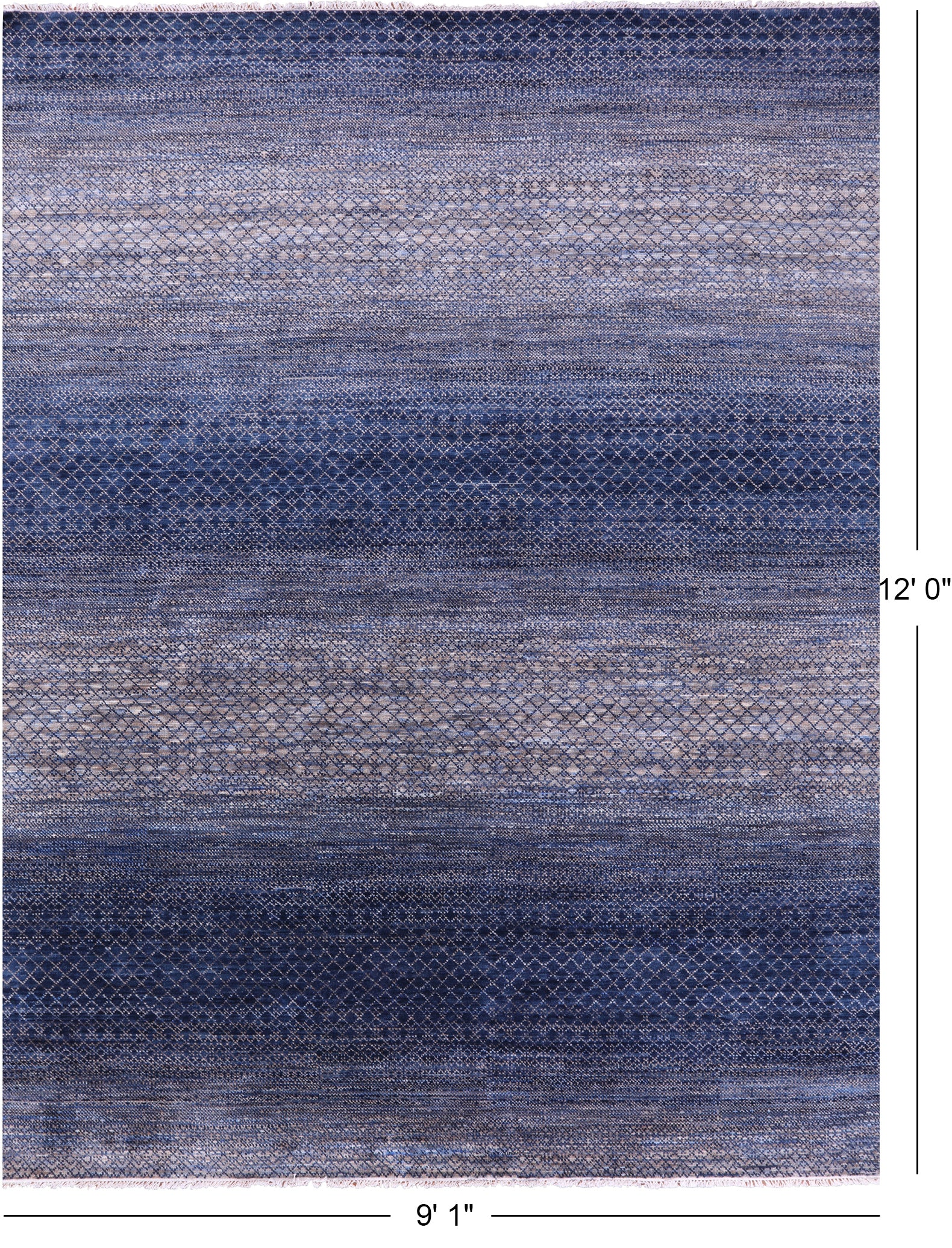 Savannah Grass Hand Knotted Wool Rug - 9' 1" X 12' 0" - Golden Nile
