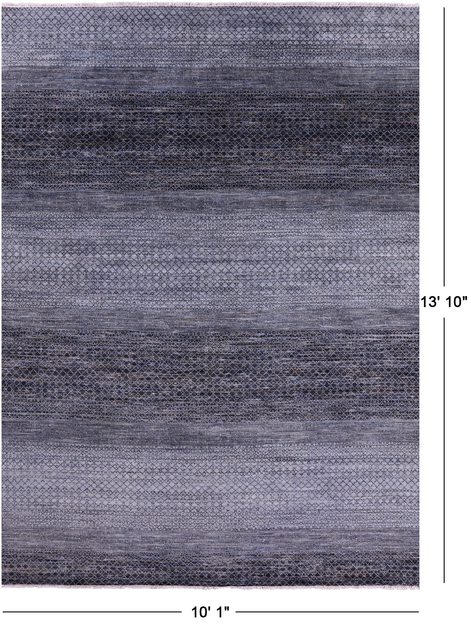 Savannah Grass Hand Knotted Wool Rug - 10' 1" X 13' 10" - Golden Nile