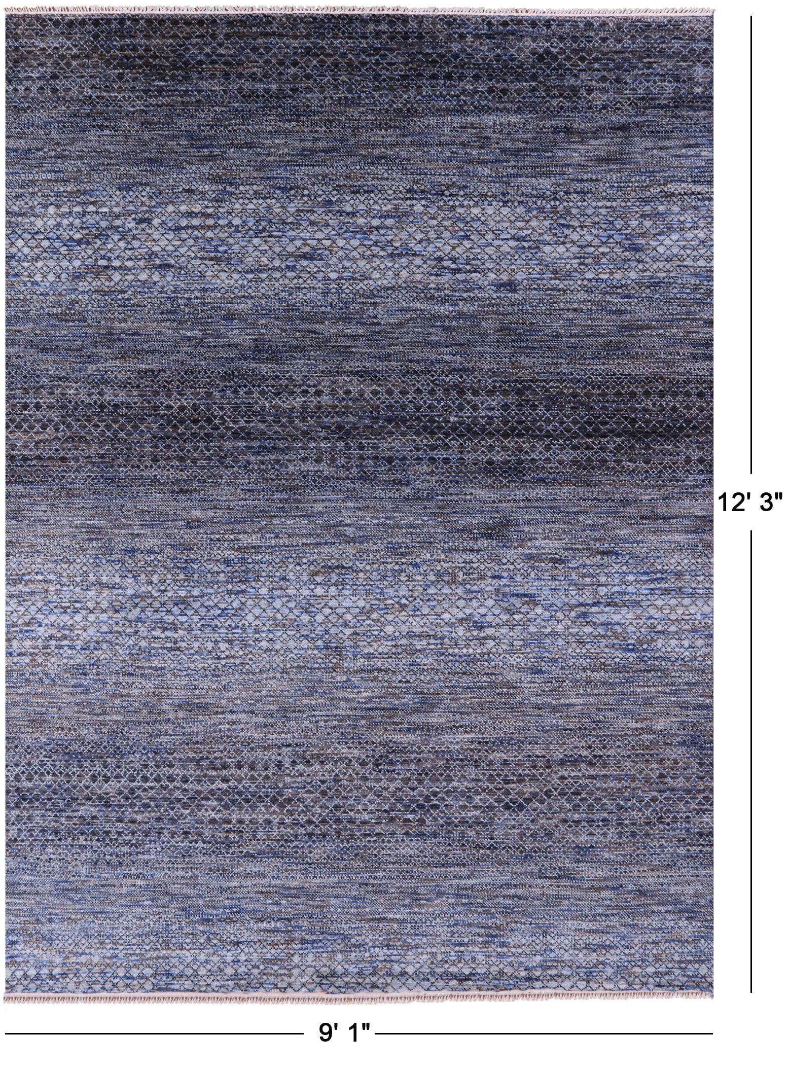 Savannah Grass Handmade Wool Rug - 9' 1" X 12' 3" - Golden Nile