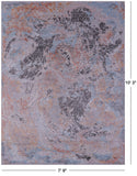 Abstract Contemporary Hand Knotted Wool & Silk Rug - 7' 9" X 10' 3" - Golden Nile