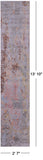 Abstract Contemporary Hand Knotted Wool Runner Rug - 2' 7" X 13' 10" - Golden Nile