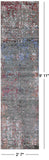 Abstract Contemporary Hand Knotted Wool & Silk Runner Rug - 2' 7" X 9' 11" - Golden Nile