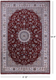 Persian Nain Hand Knotted Wool & Silk Rug - 9' 10" X 14' 4" - Golden Nile