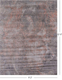 Contemporary Handmade Wool & Silk Fairy Design Rug - 9' 2" X 12' 0" - Golden Nile