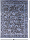 Grey Persian Handmade Wool & Silk Rug - 9' 2" X 12' 3" - Golden Nile