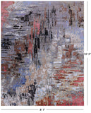 Abstract Modern Handmade Wool & Silk Rug - 8' 1" X 10' 3" - Golden Nile